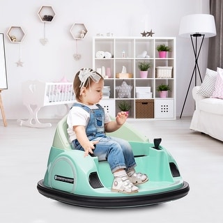 12V Kids Ride On Bumper Car with Remote Control and LED Lights