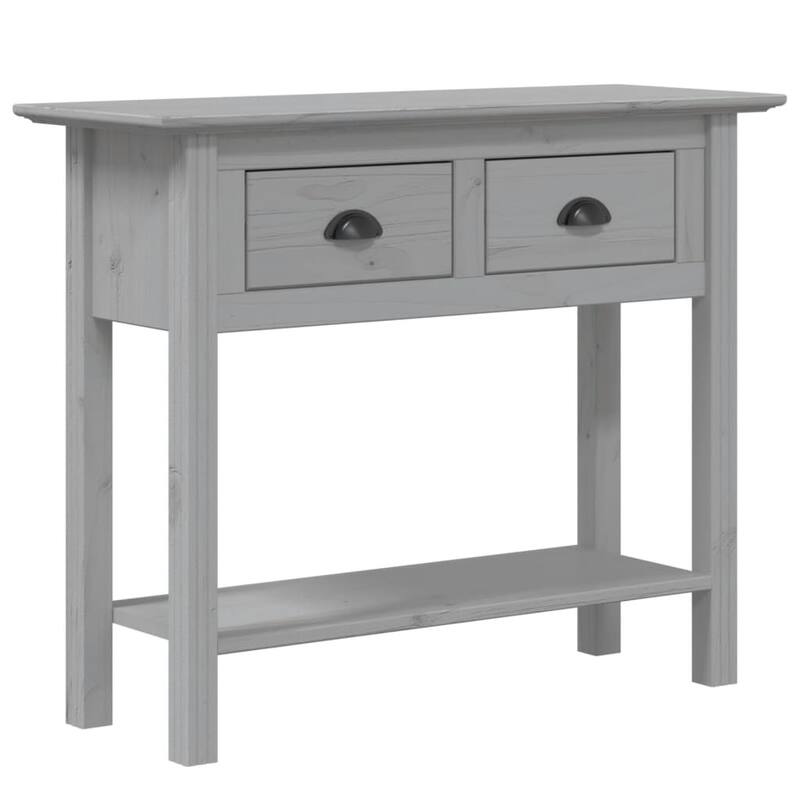vidaXL Console Table Accent Storage Sofa Console Table BODO Solid Wood Pine - 35.4"x13.6"x28.7"