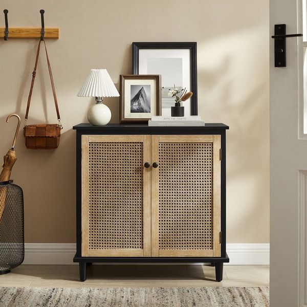 キャビネット・サイドボード Cane Weave Rattan Cabinet Poly and Bark Archi Natural Sideboard with Cane Webbing Door