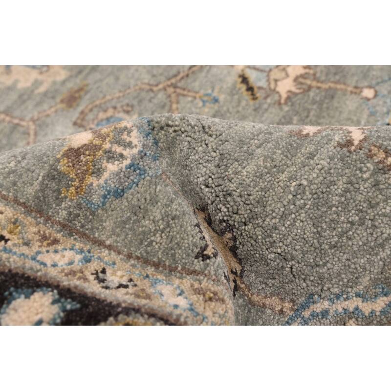 ECARPETGALLERY Hand-knotted Finest Agra Jaipur Teal Wool Rug - 7'11 x 9'7