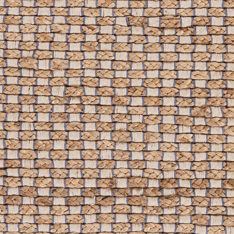 Sevita Organic Jute Interwoven Area Rug, Natural and Indigo