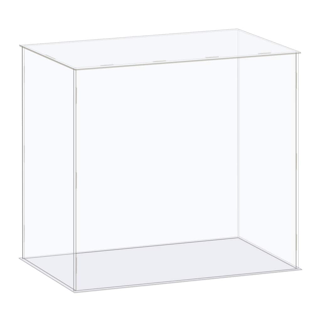 Display Case Box Acrylic Box Transparent Showcase 41x16x31cm for Collectibles