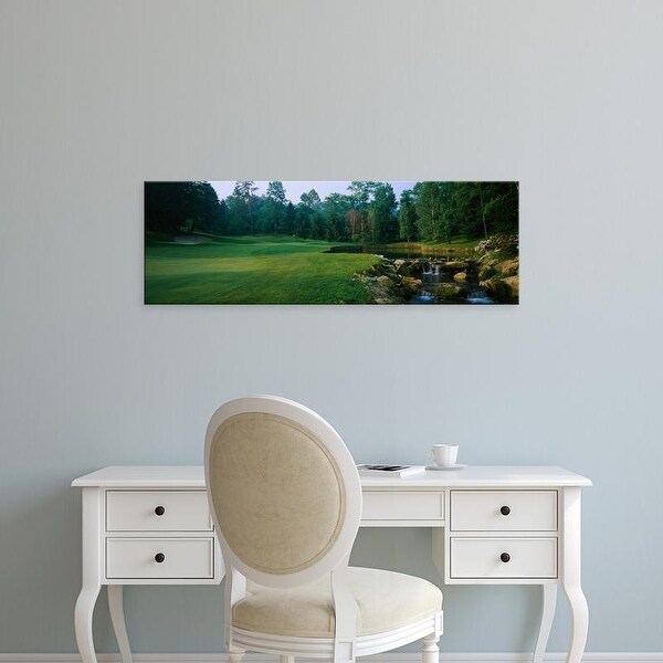 Easy Art Prints Panoramic Images's 'Stream in golf course, Laurel Valley Golf Club, Ligonier, Pennsylvania' Canvas Art