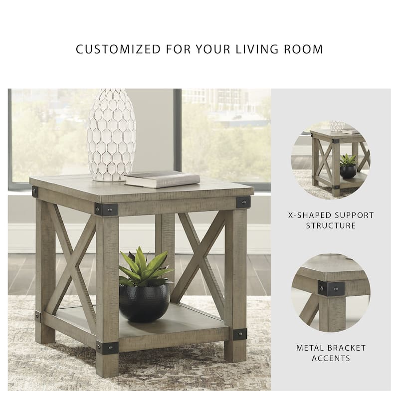 Aldwin End Table - Gray