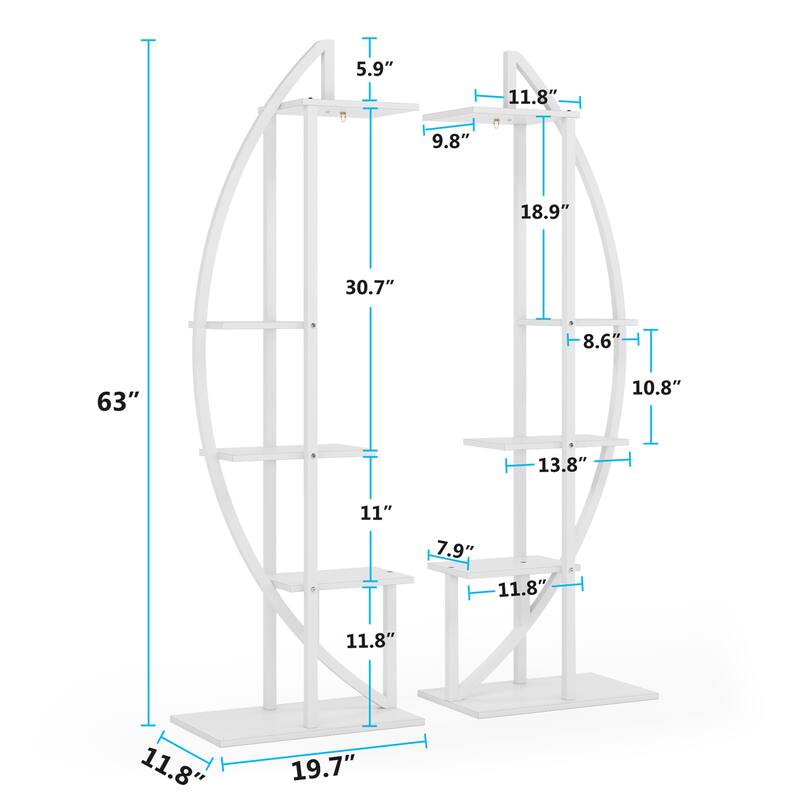 5 Tier Plant Flower Stand Rack, Pack of 2, for Indoor Garden, Balcony