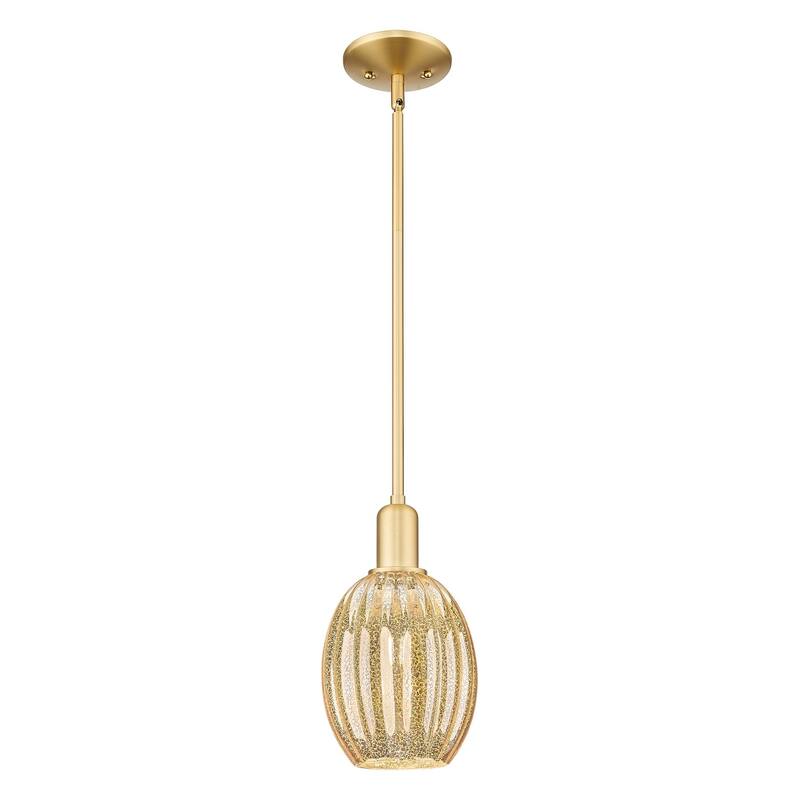 Innovations Lighting 716-1S-11-6 Preston Pendant Preston 6" Wide Mini - Satin Gold / Mercury