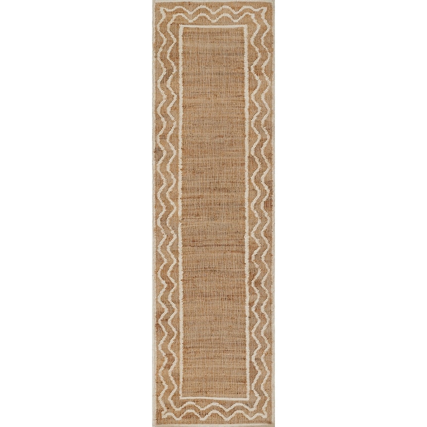 Erin Gates by Momeni Orchard Ripple Brown Hand Woven Wool and Jute Rug