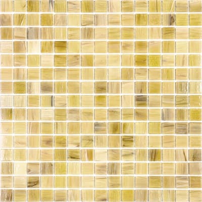 Apollo tile 12" x 12" Celestial Glossy Cream Beige Glass Tile (20 sq ft/case) - 20 Pack
