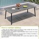 preview thumbnail 29 of 27, 7-piece Patio Dining Set Outdoor Rectangular Table with Umbrella Hole, Stackable Chairs