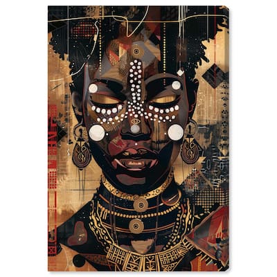 In Golden Accents Canvas by Art Remedy, Gallery Wrapped