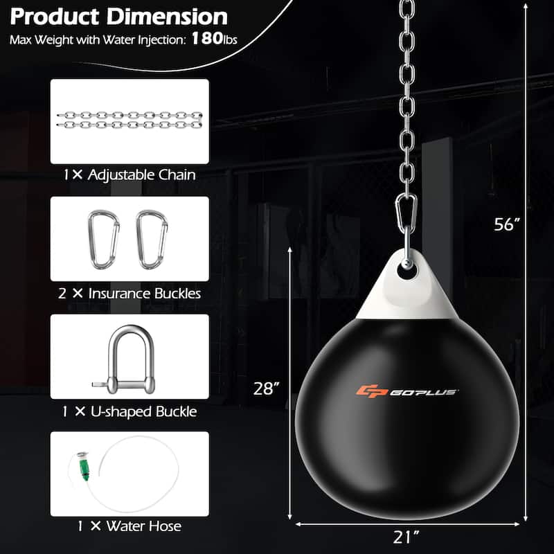 Goplus Water Punching Bag 21" 180 Pound Heavy Punching Bag with - See Details