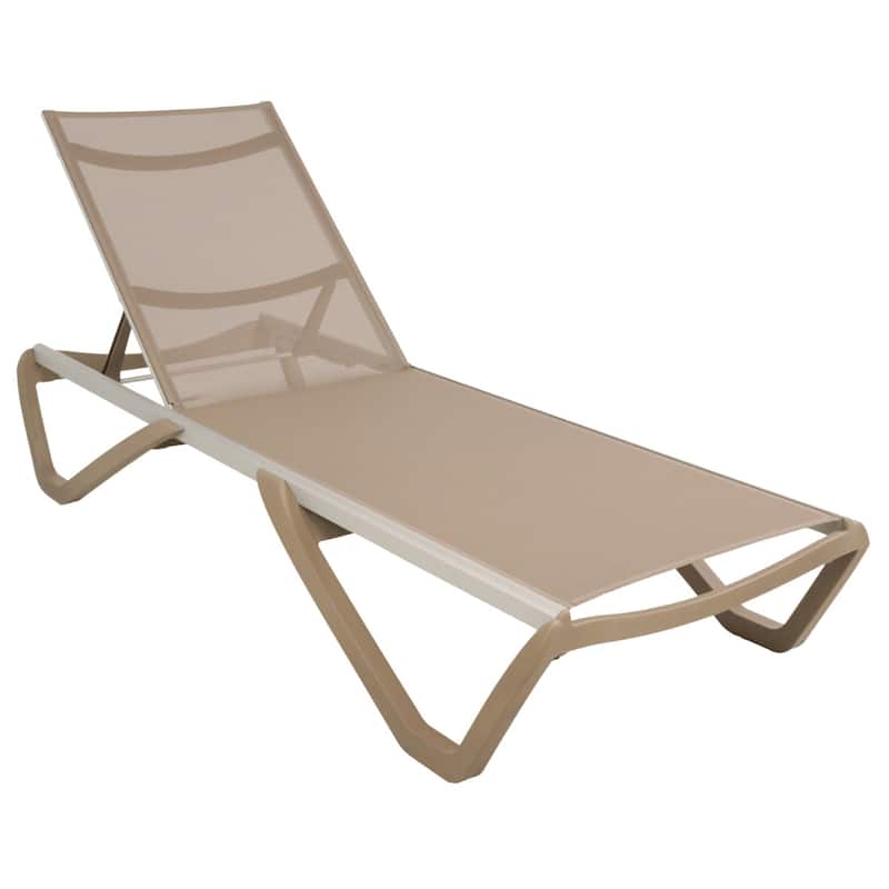 Furnish Theory Seabreeze Deck Patio Sunloungers Lounge Chairs Outdoor Chaise Lounges (Various Frame & Mesh Colors; Set of 2)
