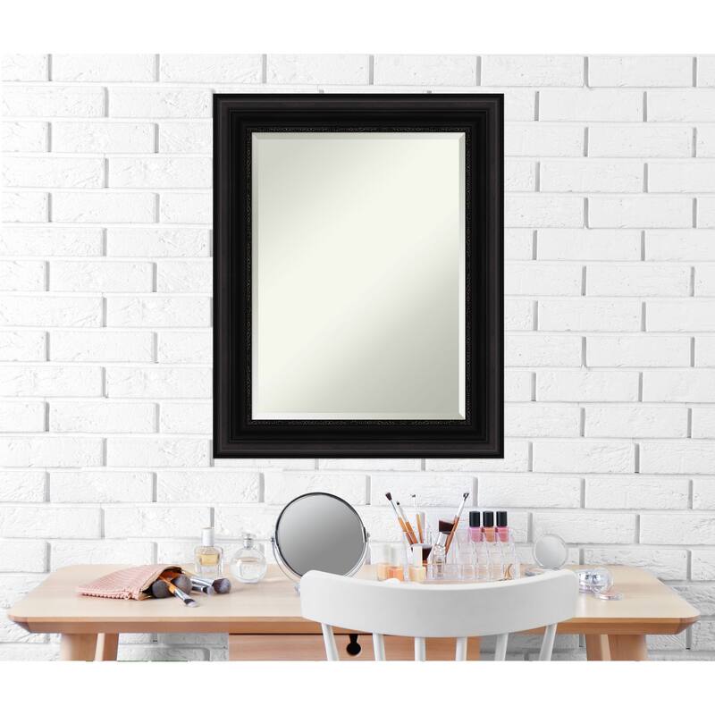 Beveled Wall Mirror - Parlor Black Frame