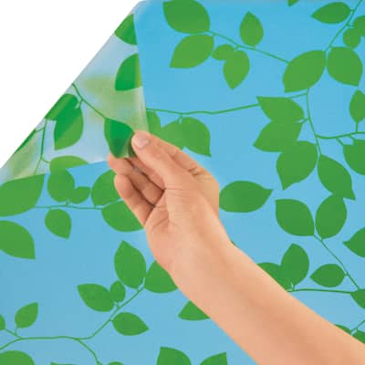 Green Leaves Privacy Cut-to-Fit Window Cling - 59 x 0.01 x 17.75