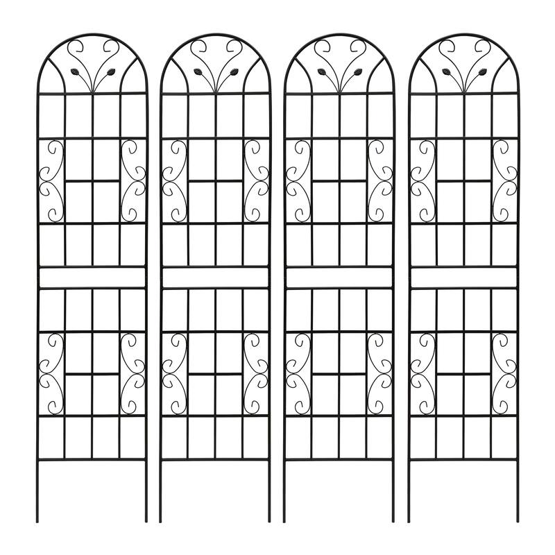 4 Pack Metal Garden Trellis 86.7" x 19.7" Rustproof Trellis for Climbing Plants Outdoor Flower Support