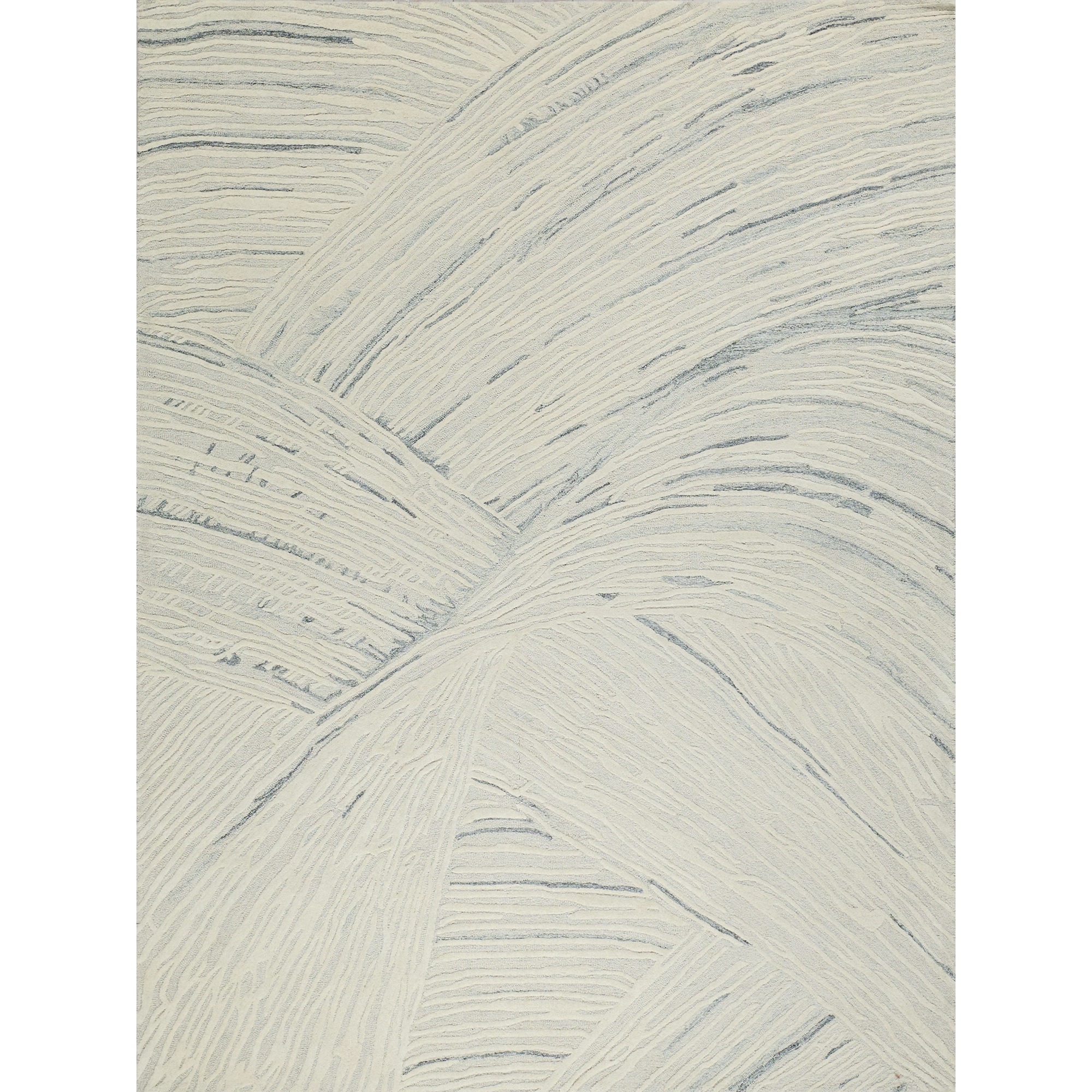 Entro hand-tufted New Zealand Wool Silver/Ivory Area Rug