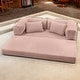 preview thumbnail 120 of 179, Jaxx Unsofa Modular Convertible Sectional Sofa with Fold Out King Sleeper Bed 2-Seat Sofa. - Corduroy Peony Pink