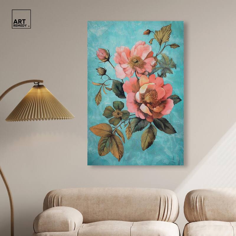 Floral Azure Ascent I Canvas by Art Remedy, Gallery Wrapped
