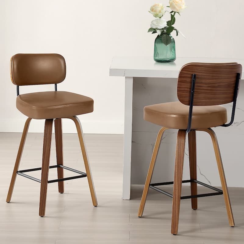 26"/29" Swivel Bar Stools/ Counter Stools with Bentwood Legs