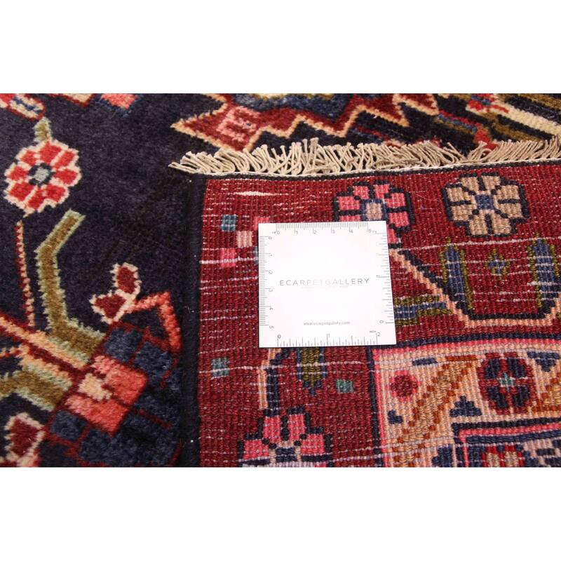 ECARPETGALLERY Hand-knotted Andelz Dark Navy Wool Rug - 4'5 x 9'0