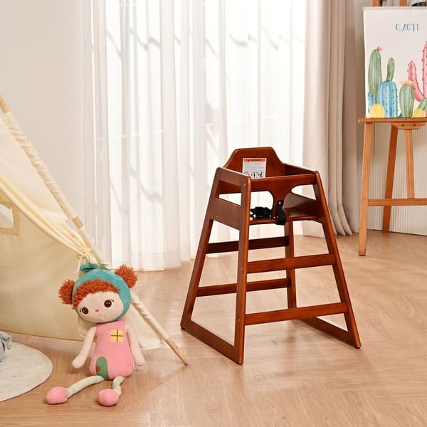 slide 2 of 9, Wooden Double Solid Wood Feeding, Eat & Grow Portable High, Easy to Clean Baby Booster Chair in Walnut Finish Walnut
