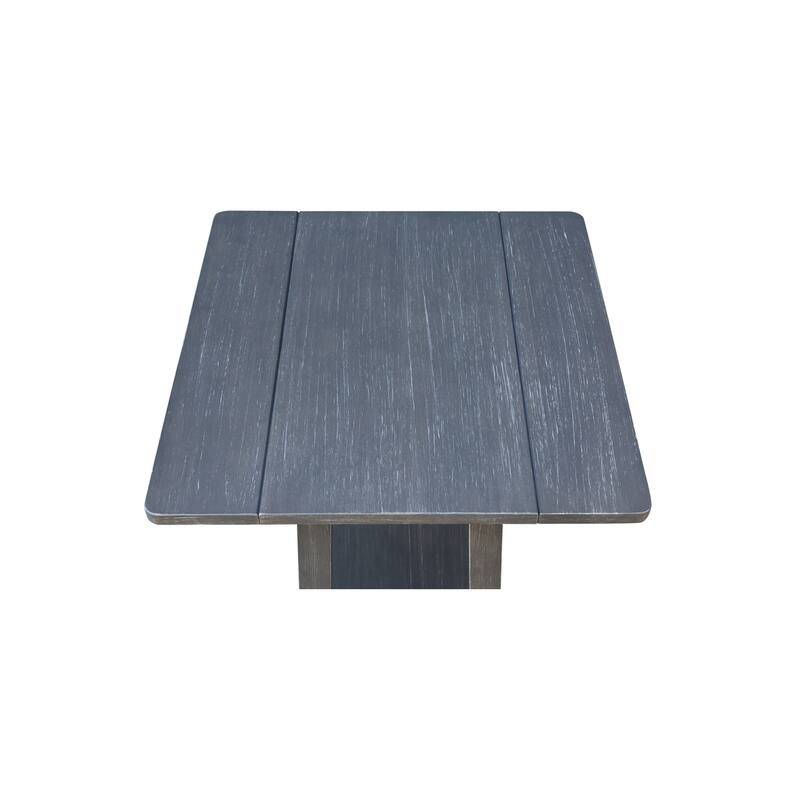 Square Solid Wood Drop Leaf Side Table