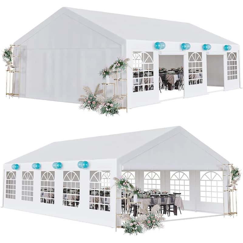 White Outdoor Party Tent Canopy Wedding Patio Camping Gazebo Shelter