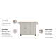 preview thumbnail 31 of 44, Homestyles Mobile Kitchen Island Cart with Wood Top and Dropleaf Breakfast Bar