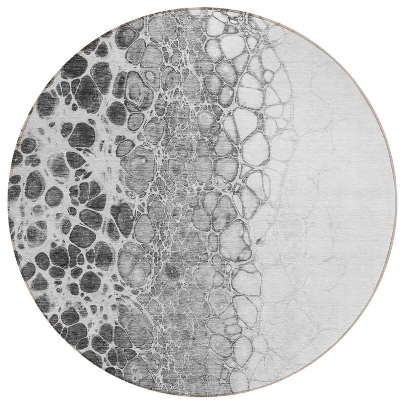 Machine Washable Indoor/ Outdoor Chantille Abstract Cobblestone Rug