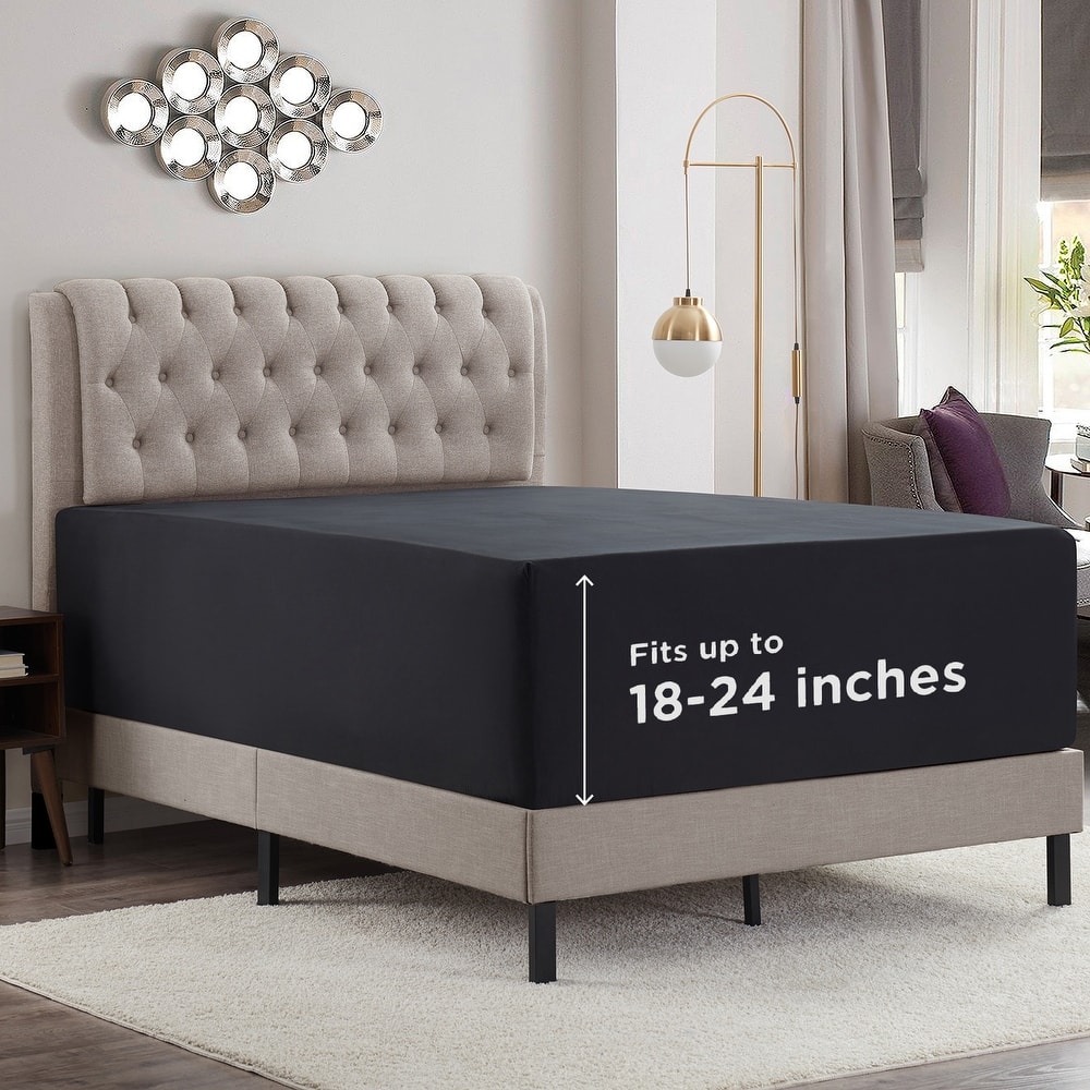 Empyrean Bedding Extra Deep Pocket Microfiber Fitted Sheet Set