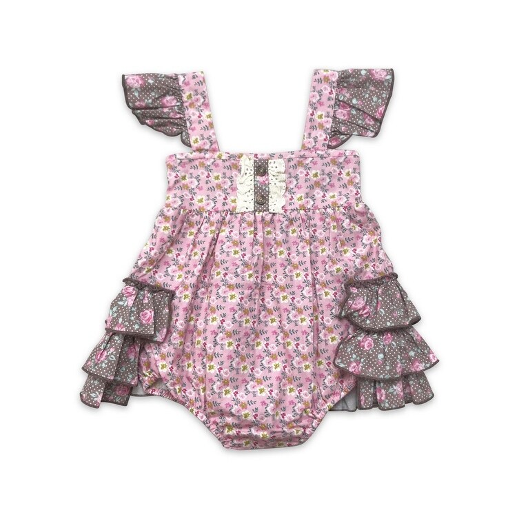 Shop Mustard Pie Baby Girls Pink Rustic Peony Floral Print Maya