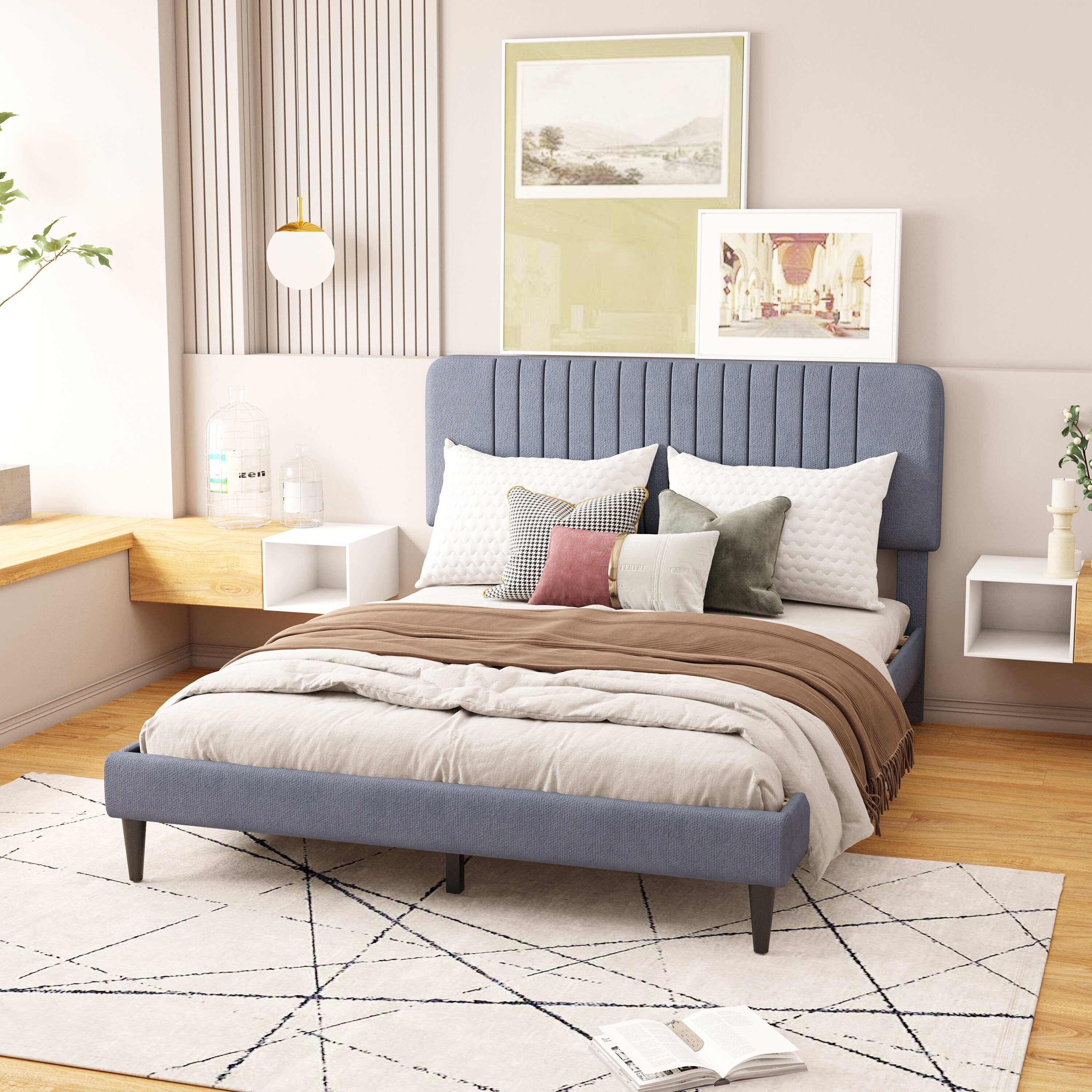 Queen Size Upholstered Platform Bed On Sale Bed Bath Beyond