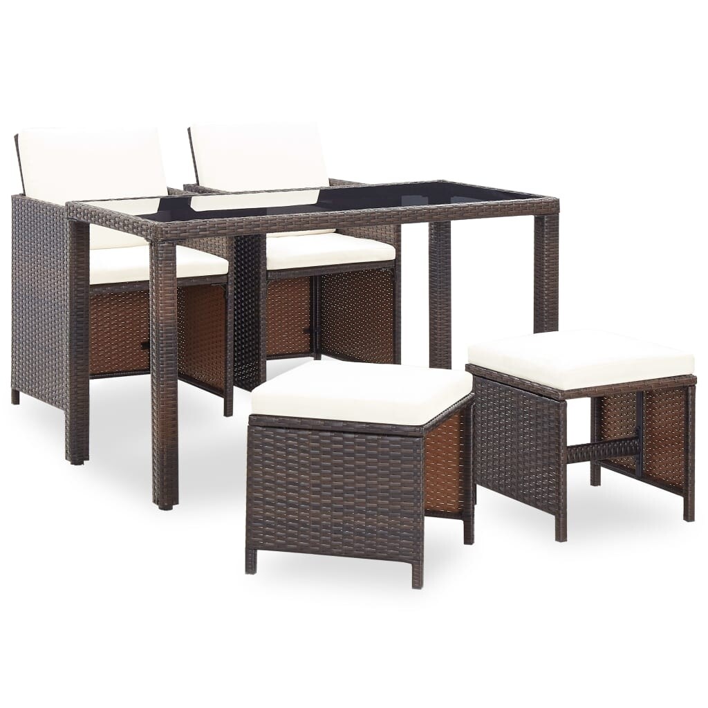 Vidaxl 5 piece outdoor dining 2025 set