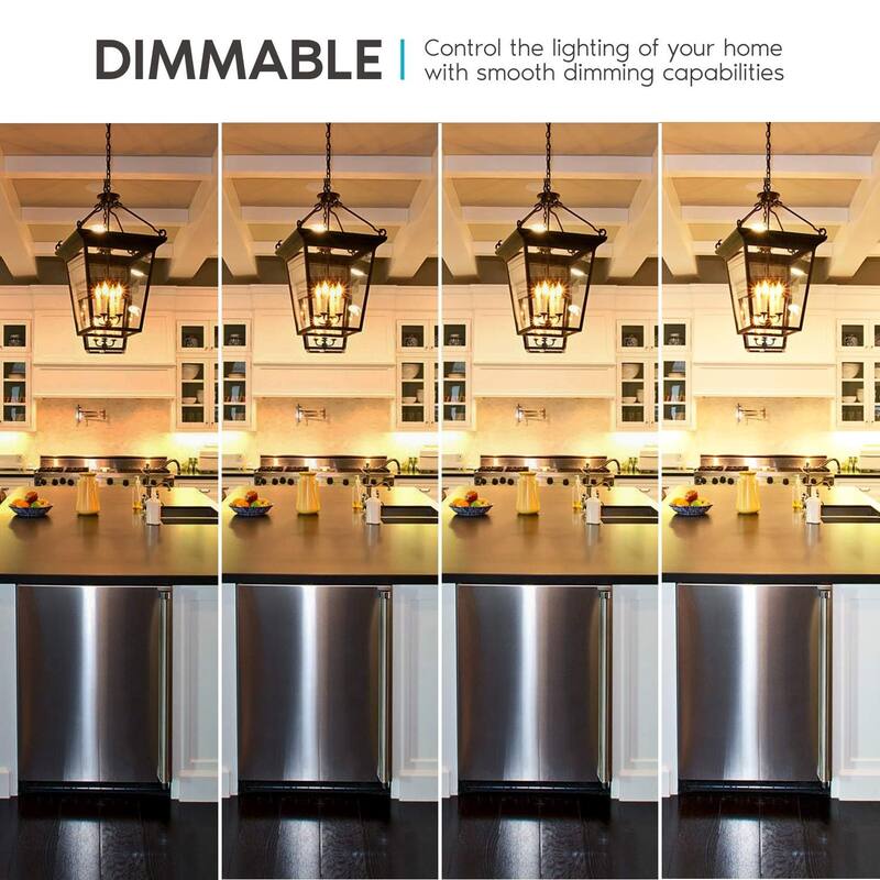 Luxrite 5W Vintage E12 LED Bulb 60W Equivalent, 550 Lumens, Dimmable Candelabra LED Bulbs, Clear Glass (12 Pack)