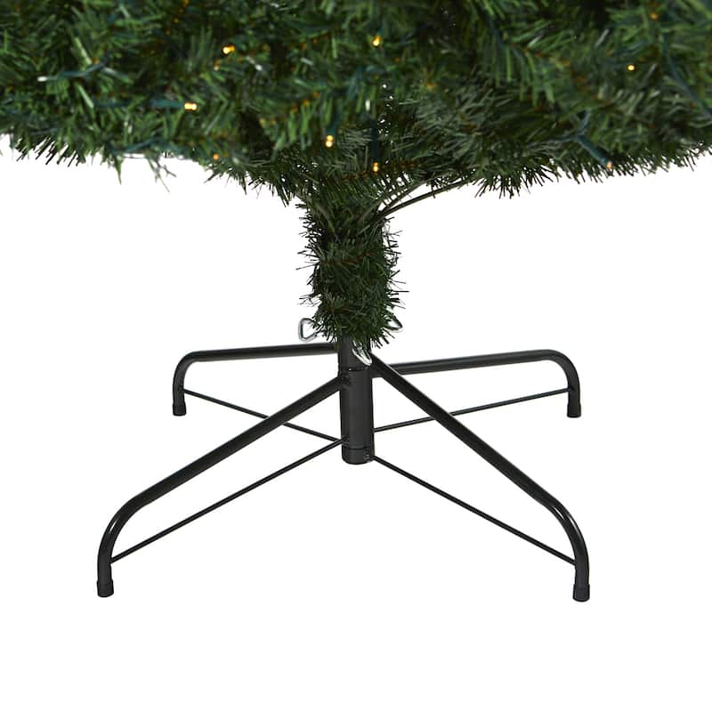 8ft. Artificial Christmas Tree with 450 Clear LED Lights - Classic Holiday X-Mas Centerpiece