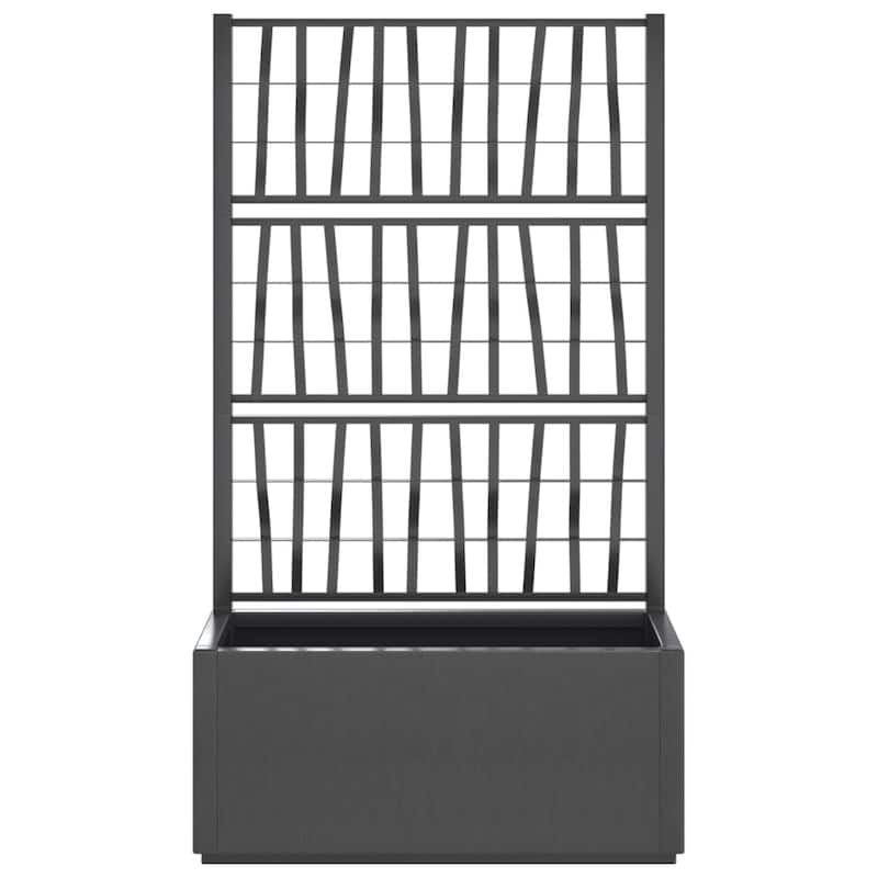 vidaXL Garden Planter with Trellis Trough Plant Pot Flower Box Outdoor PP