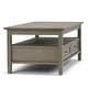 WYNDENHALL Norfolk Wood Transitional Coffee Table - 48 Inches wide ...