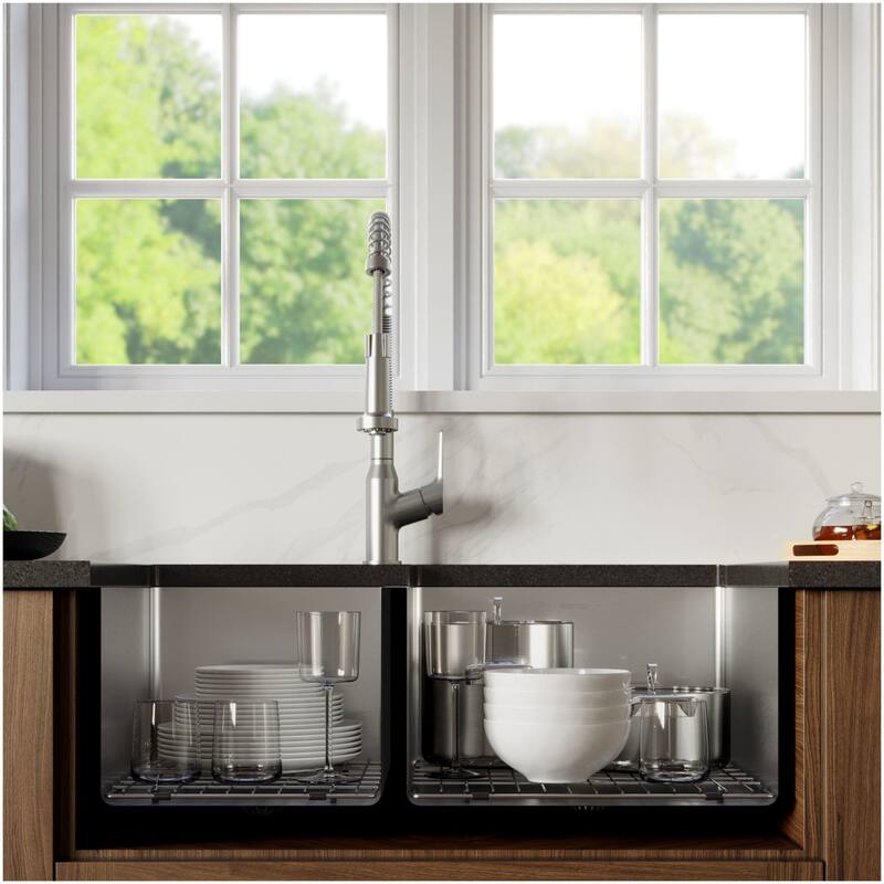 Karran USA EL-78L-PK1 Elite 33" Undermount Double Basin Stainless