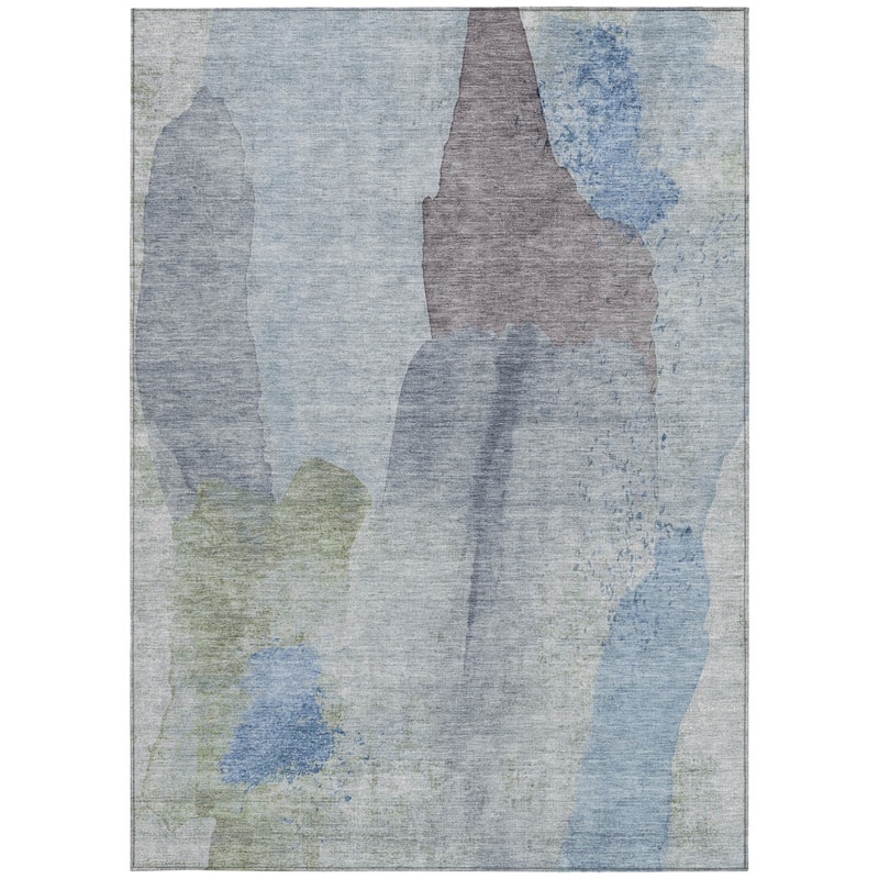 HomeRoots Abstract Transitional Rectangle Outdoor Rug