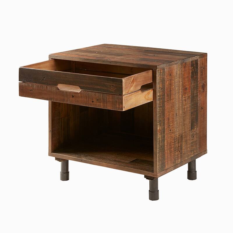 Walnut Nightstand with 1-drawer