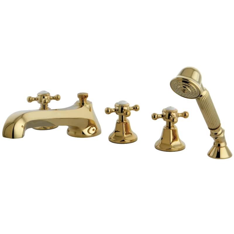 Kingston Brass Metropolitan Widespread Deck Mounted Roman Tub Filler