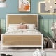 preview thumbnail 3 of 10, Contemporary Lodge Style Queen Size Platform Bed,Solid Metal Bed with Storage Drawers,Unique Headboard and Footboard
