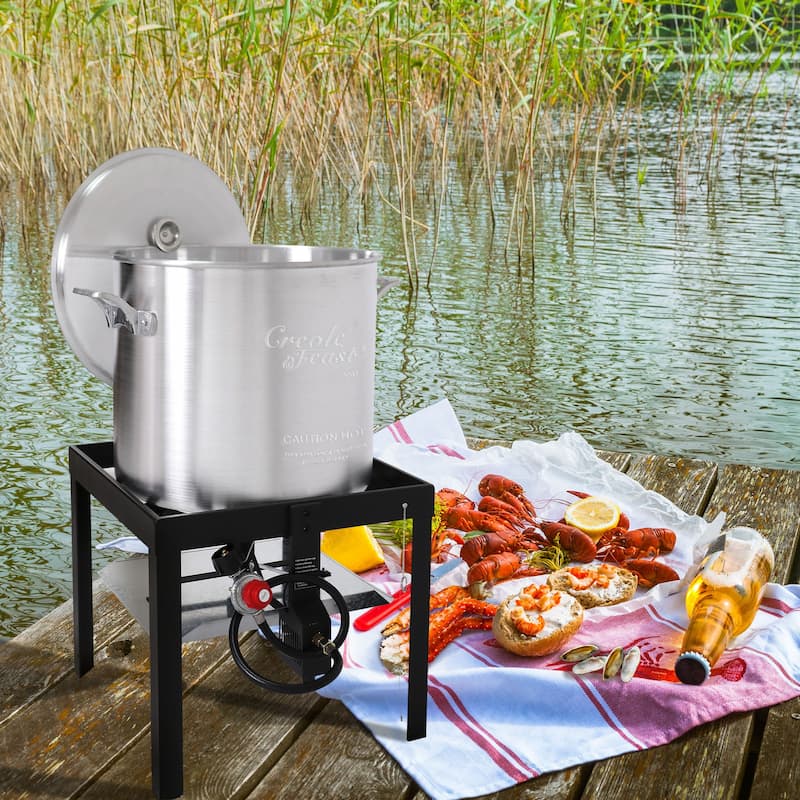 Creole Feast SBK0601,60 QT Seafood Boiling Kit with Strainer