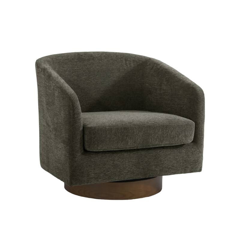 31.1'' W Modern Barrel Swivel Accent Chair