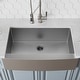 preview thumbnail 15 of 24, KRAUS Standart PRO Stainless Steel 33 in 1-Bowl Farmhouse Kitchen Sink