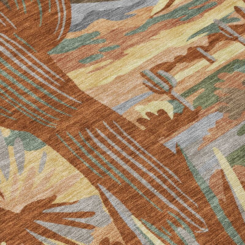 Machine Washable Indoor/ Outdoor Southwestern Mesa Chantille Rug