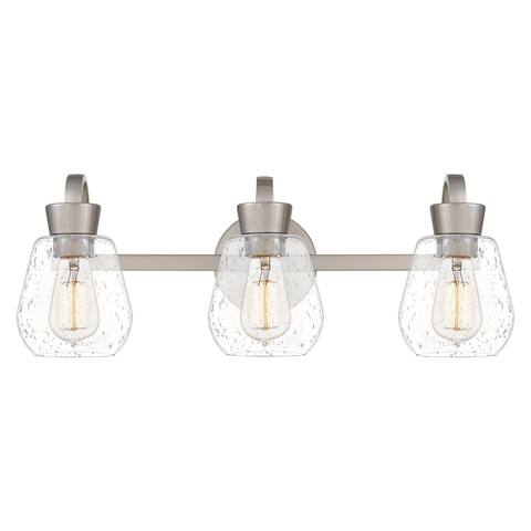 Halstead 3-Light Brushed Nickel Vanity Light