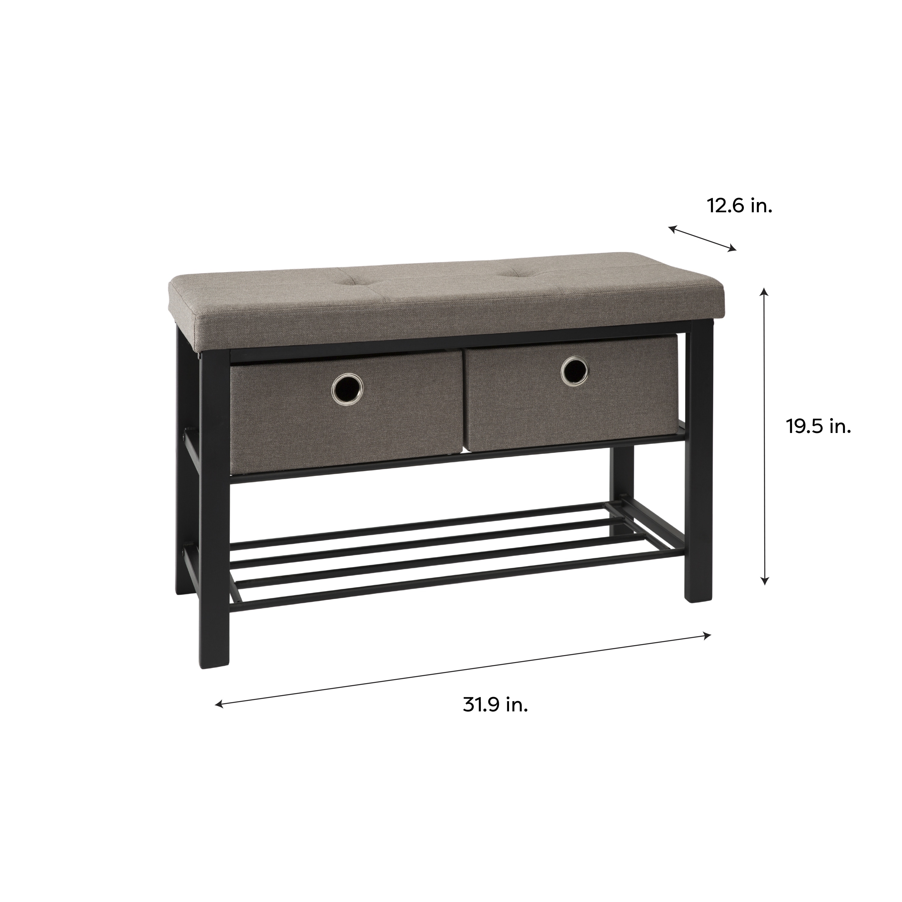 Simplify entryway bench clearance with shoe storage
