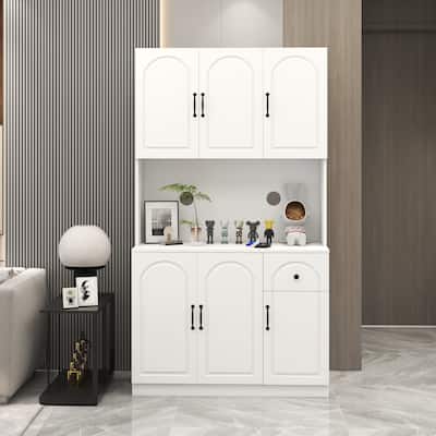 71" Kitchen Pantry Storage Cabinet