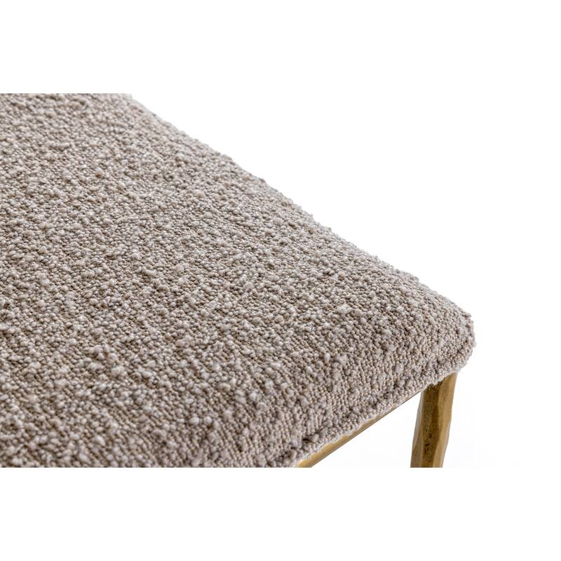 Modrest Atlanta Modern Beige Fabric & Brass Counter Chair